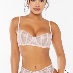 Caged Lace Unlined Balconette Bra